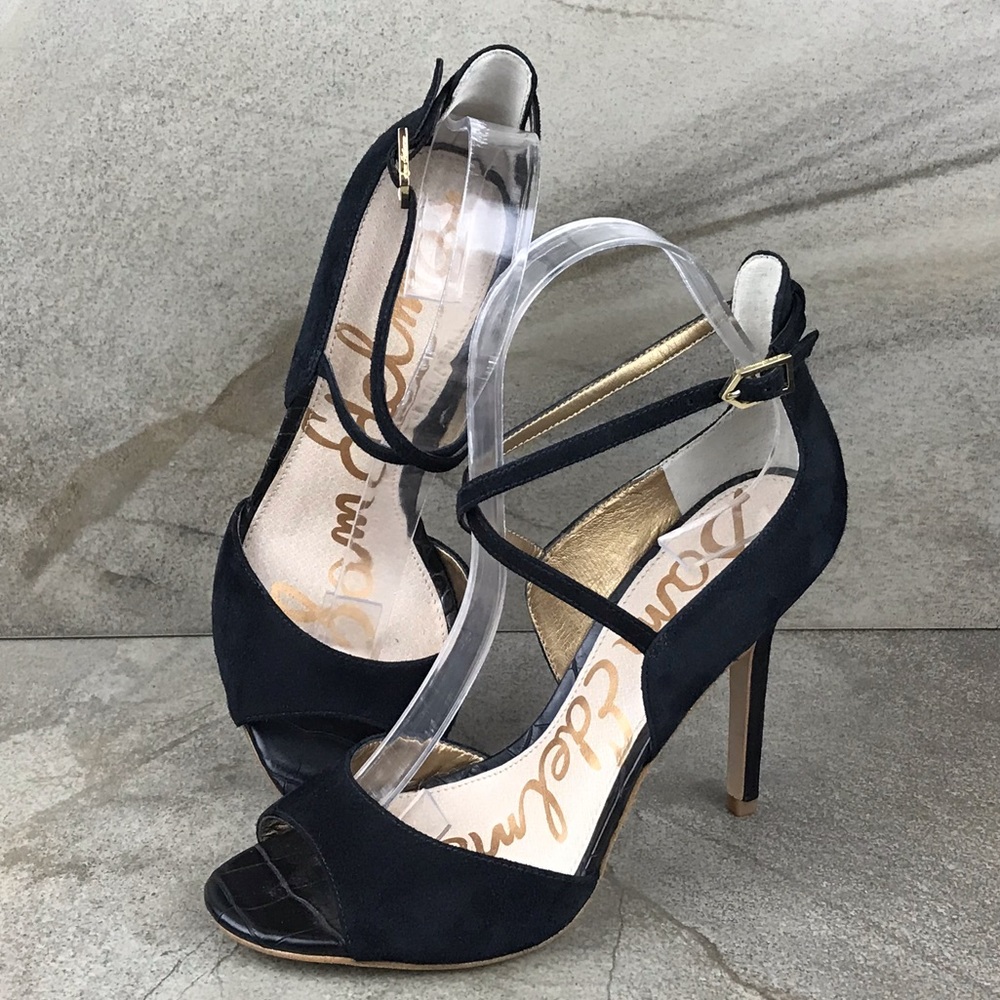 Sam Edelman Audrey Black Suede High Heels